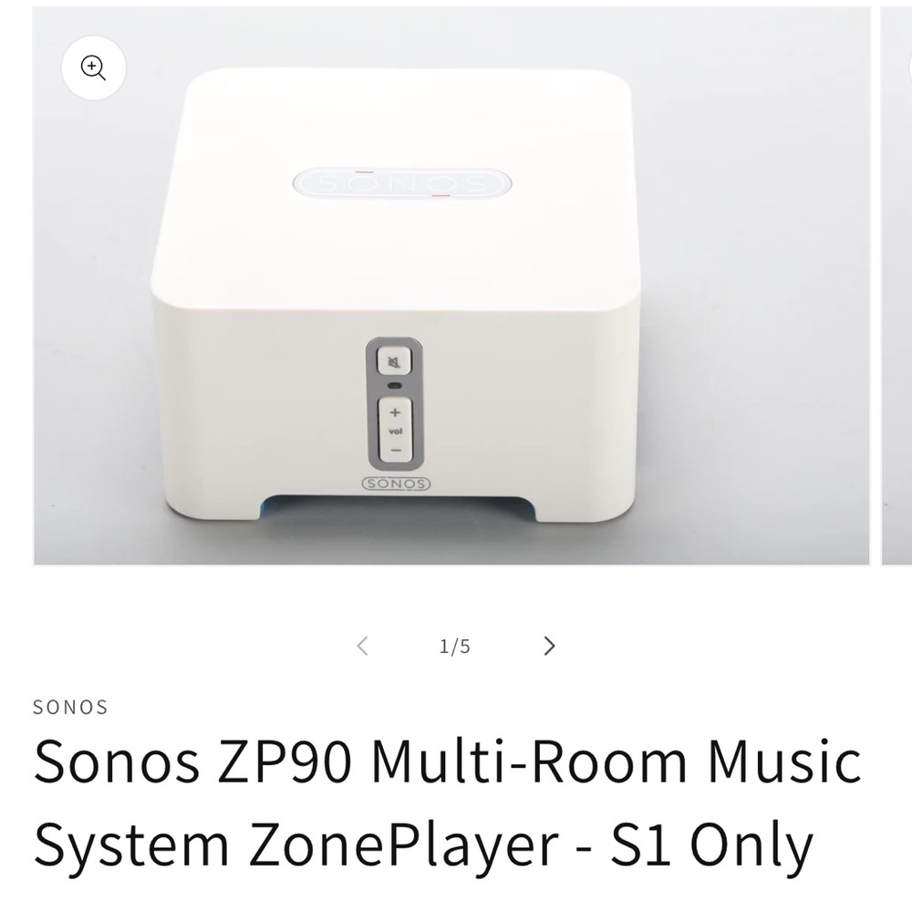 Sonos ZP90 ZonePlayer - Sleek White